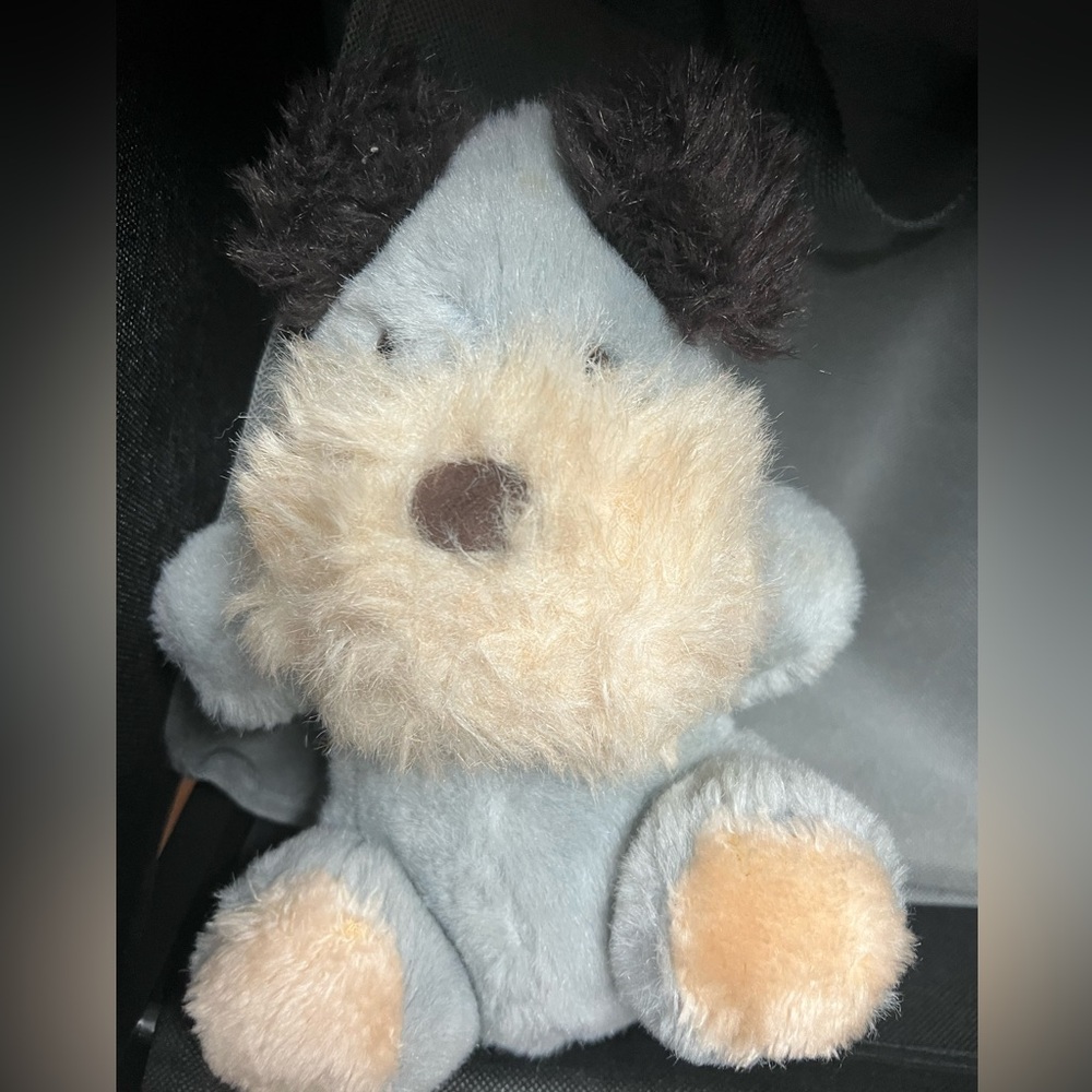 Adorable Gray and Tan Stuffed Animal Dog